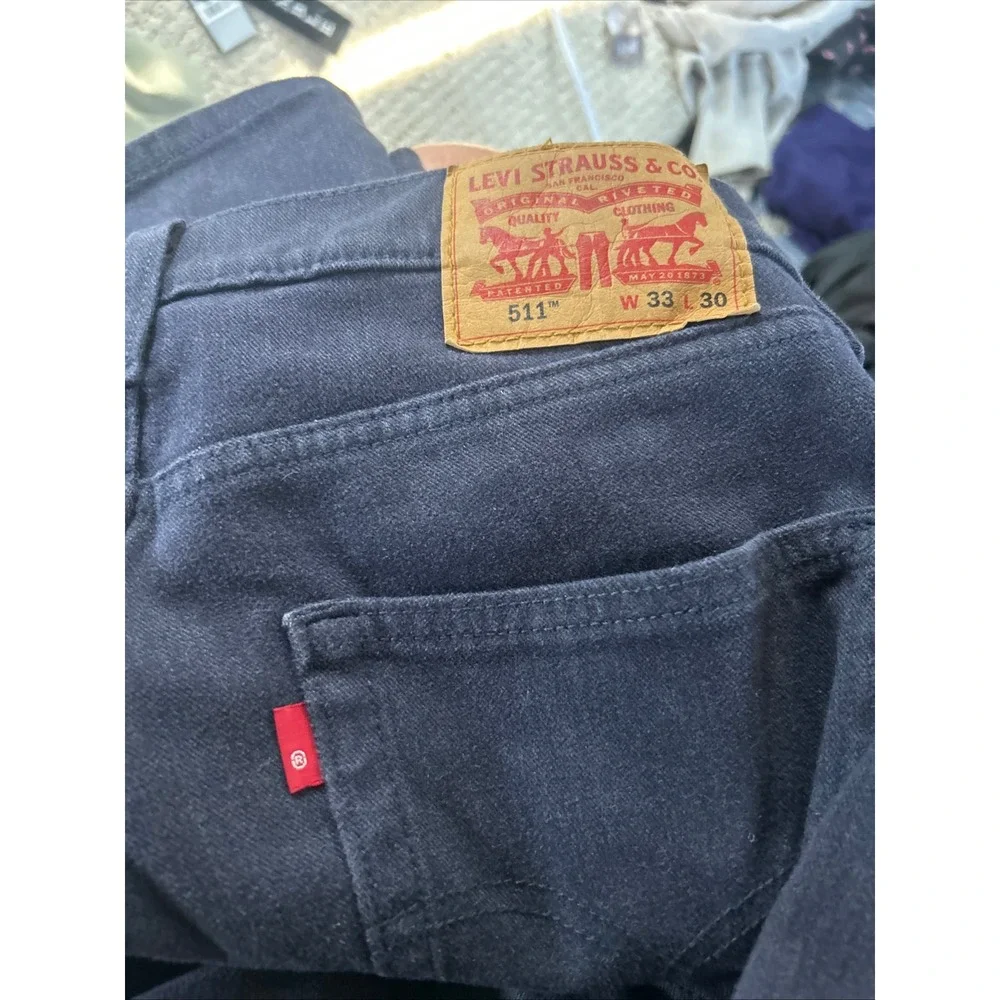Levi's 511 Slim Fit Jeans W33 L30 Dark Wash Denim Pants‎
